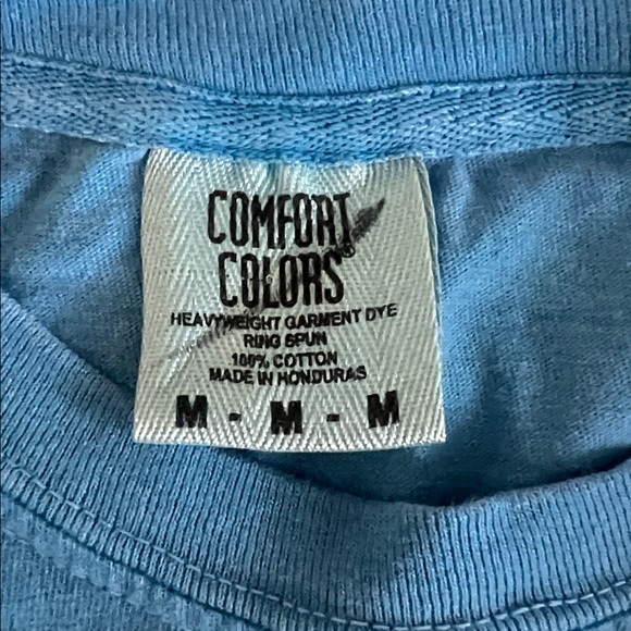 Comfort Colors Long Sleeve Crewneck TShirt Blue Size Medium - Picture 3 of 4